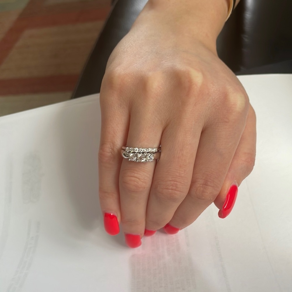 Double Ring - Engagement Ring - image 3